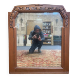 Art Deco period mirror in walnut