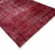 Distressed Turkish Rug 219 X 125 cm Wool Vintage rug, Over-dyed Red
