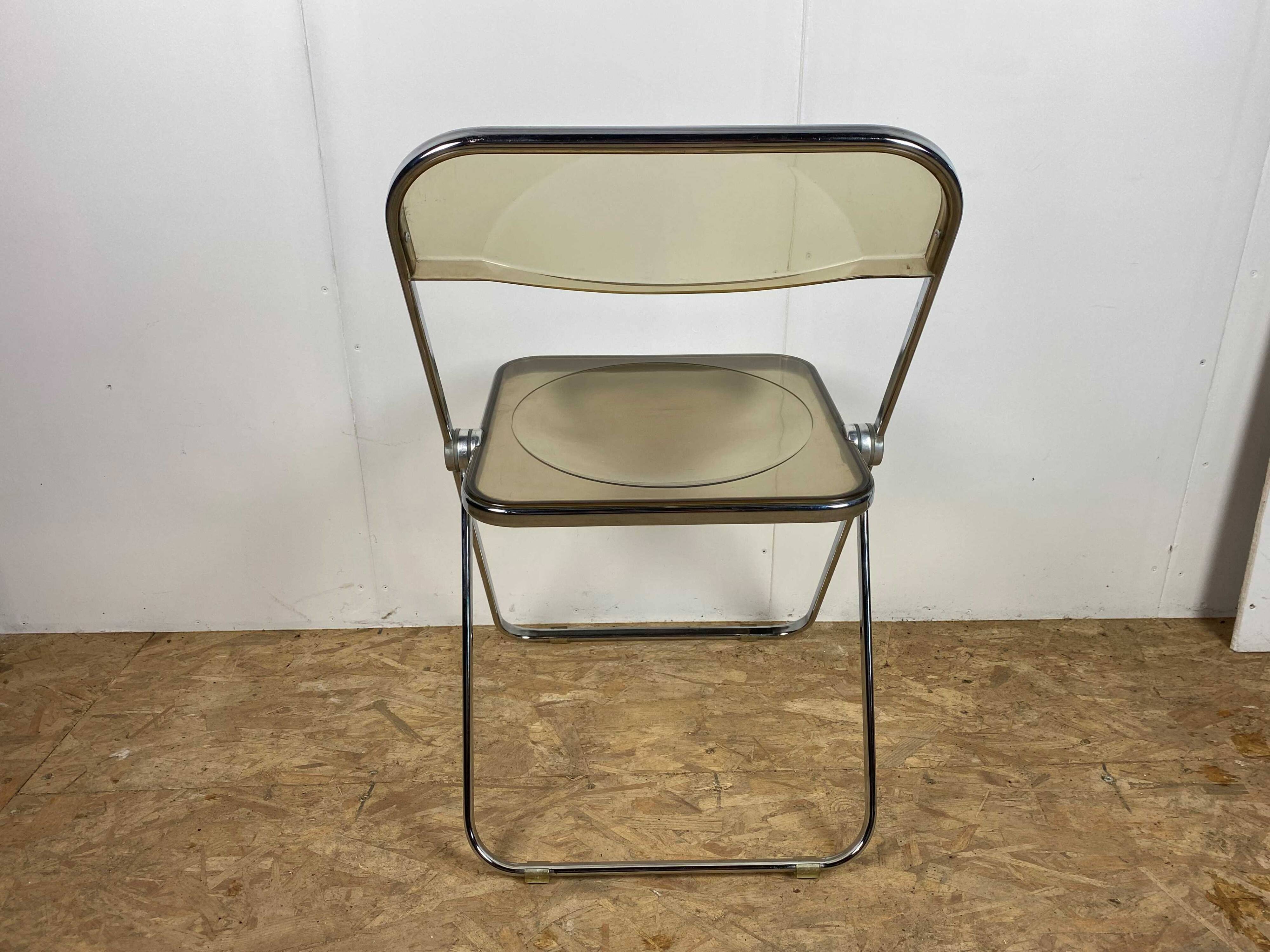 A folding chair model Plia by Giancarlo Piretti for Castelli vintage year 70