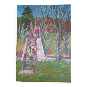 Huile sur toile - paysage