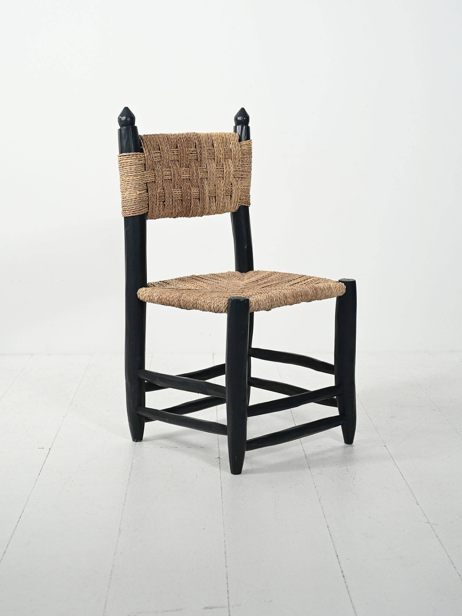 5 chaises marocaines en bois bleu