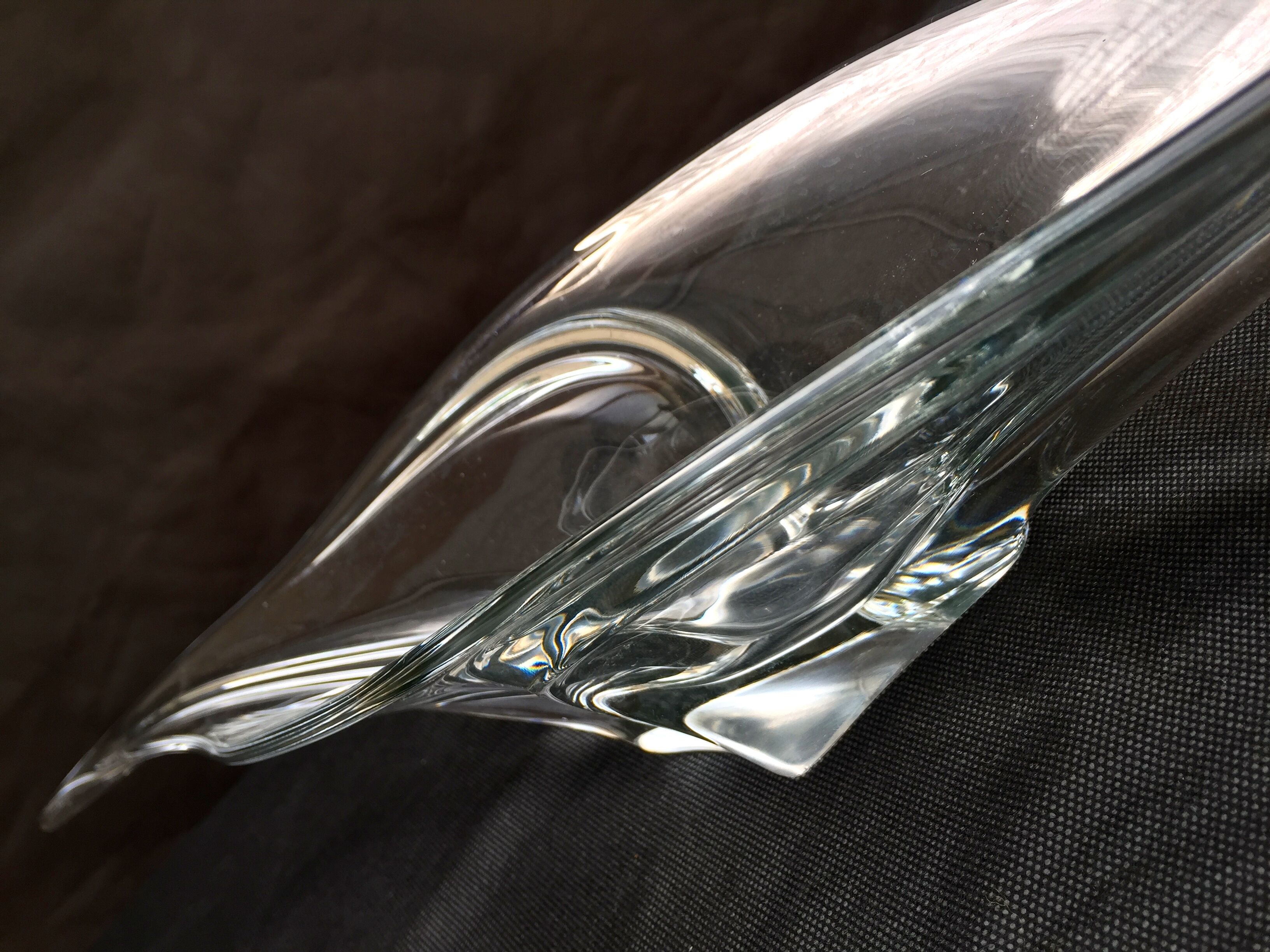 Long crystal fruit cup 1950 for thread or center table