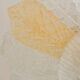 Vintage Murano chandelier/ceiling light with 16 white and amber leaves.
