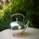 Silver metal teapot