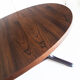 Vintage elm wood table with two extensions, France 1970