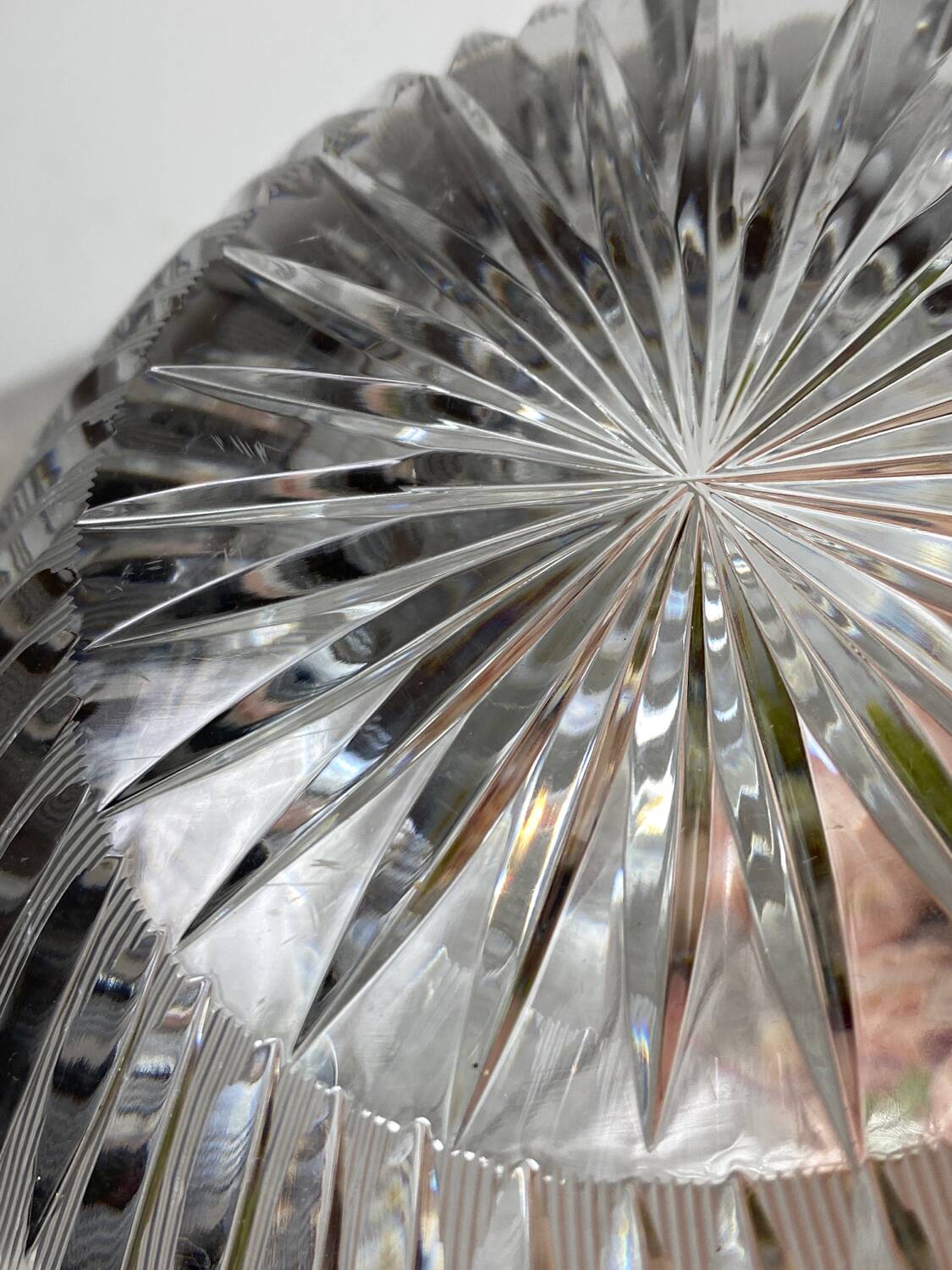 Cut crystal salad bowl