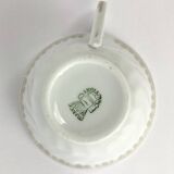Vintage Mismatched Set of 6 Porcelain Cups and 5 Saucers - Gold