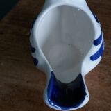 Zoomorphic bird ashtray, hand-decorated ceramic GL, Italy.