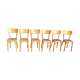 Set of 6 Baumann light beech bistro chairs model N°24