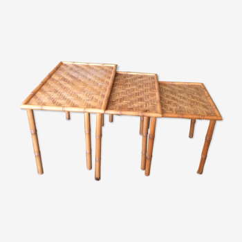 Wicker and rattan tables
