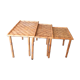 Tables gigognes en osier et rotin