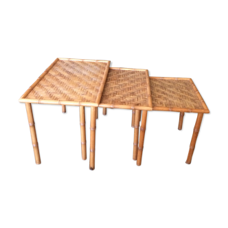 Wicker and rattan tables