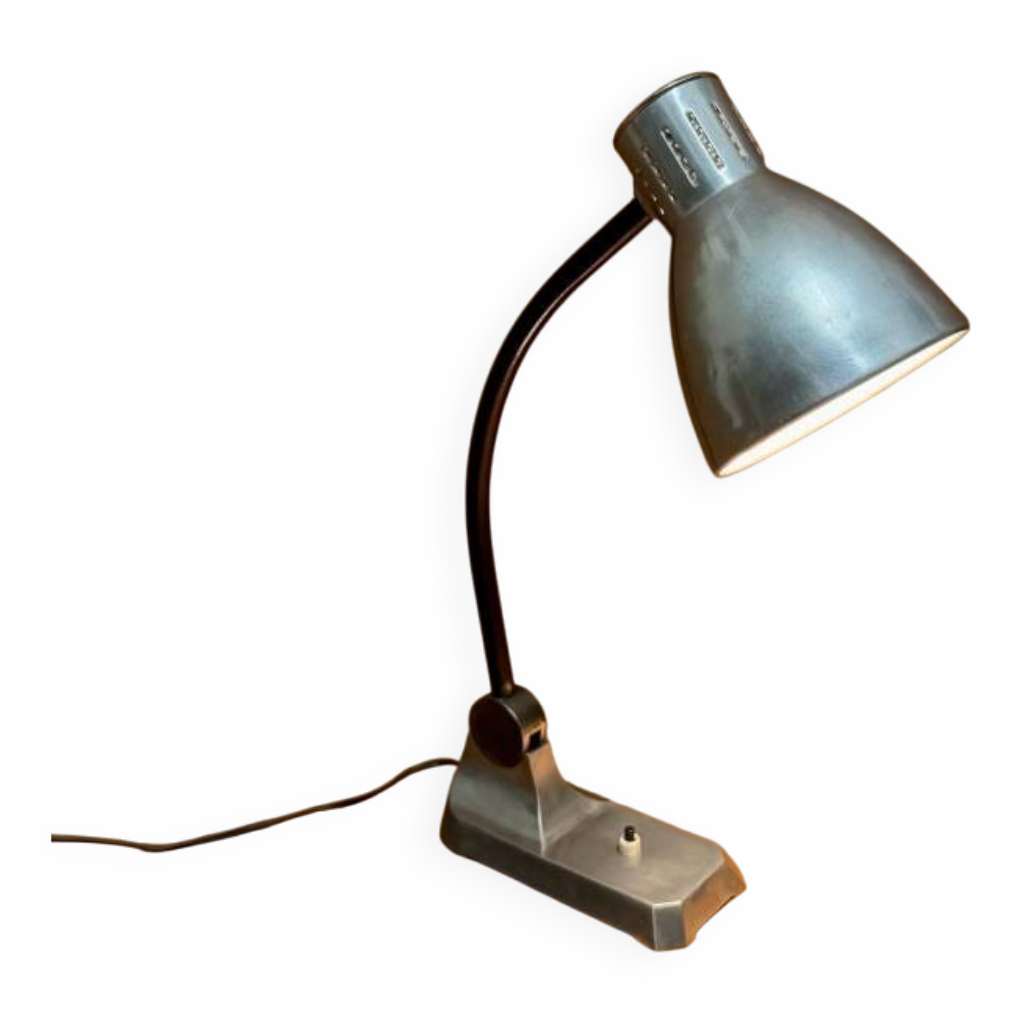 vintage modernist aluminium lamp