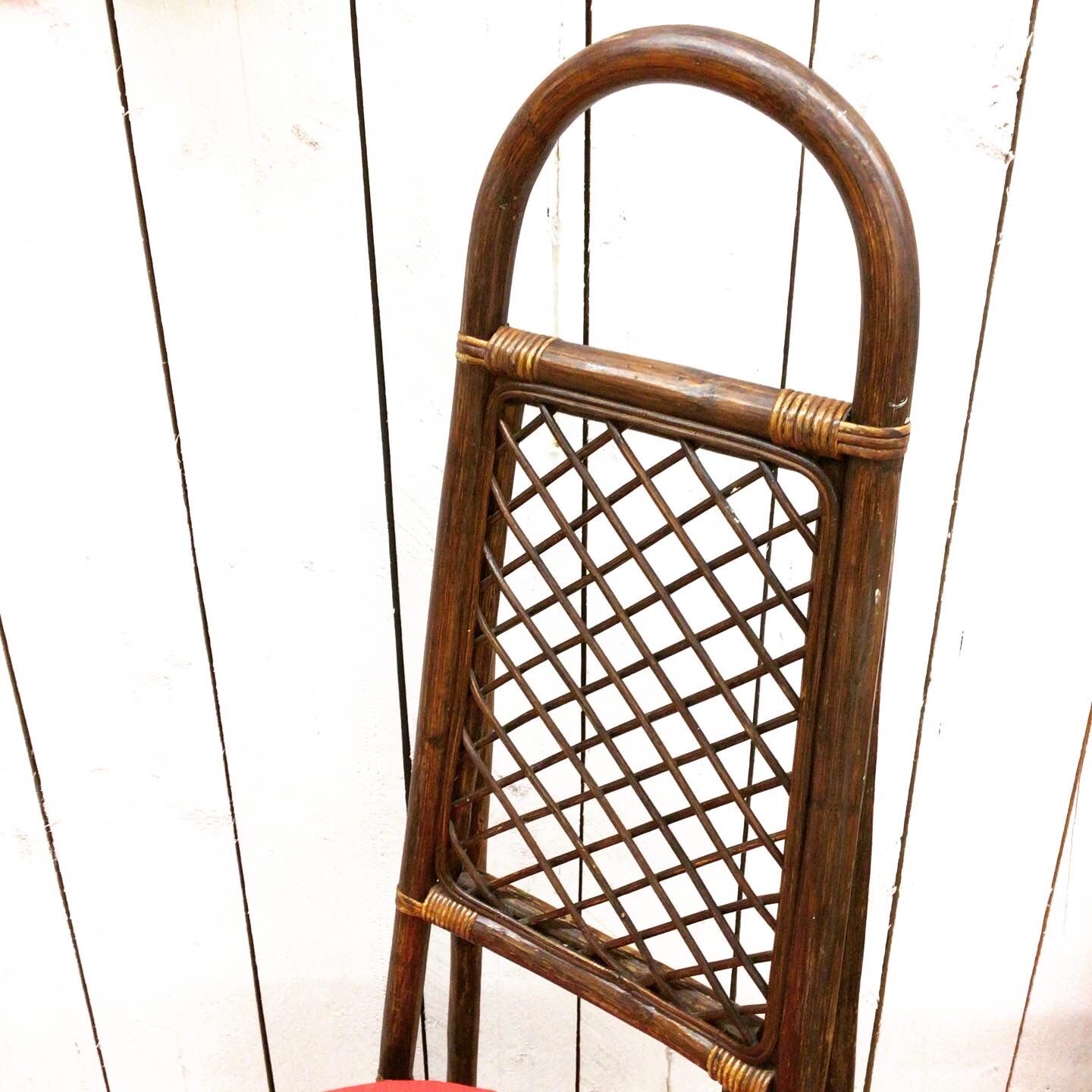 Set of four rattan chairs