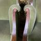 Pair of English armchairs green velvet