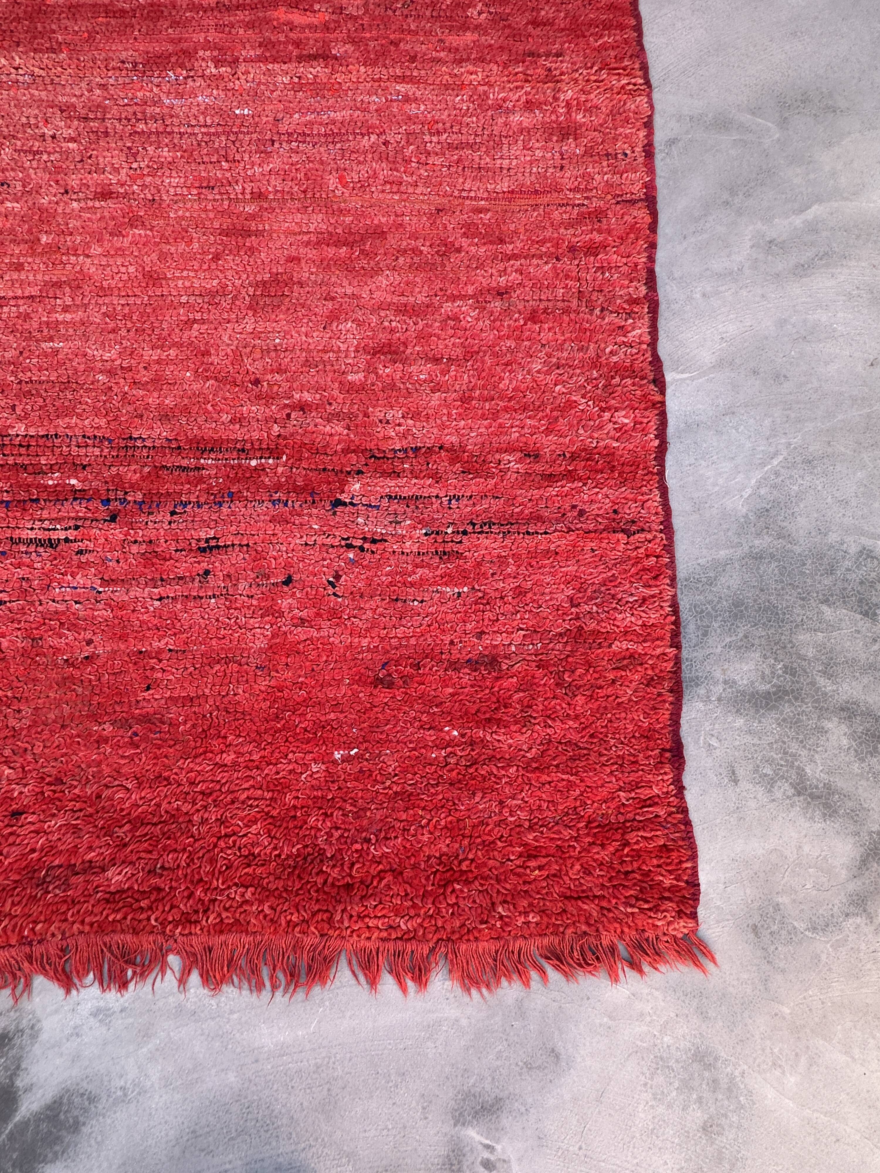 Red Boujad Moroccan rug - 223 x 107 cm