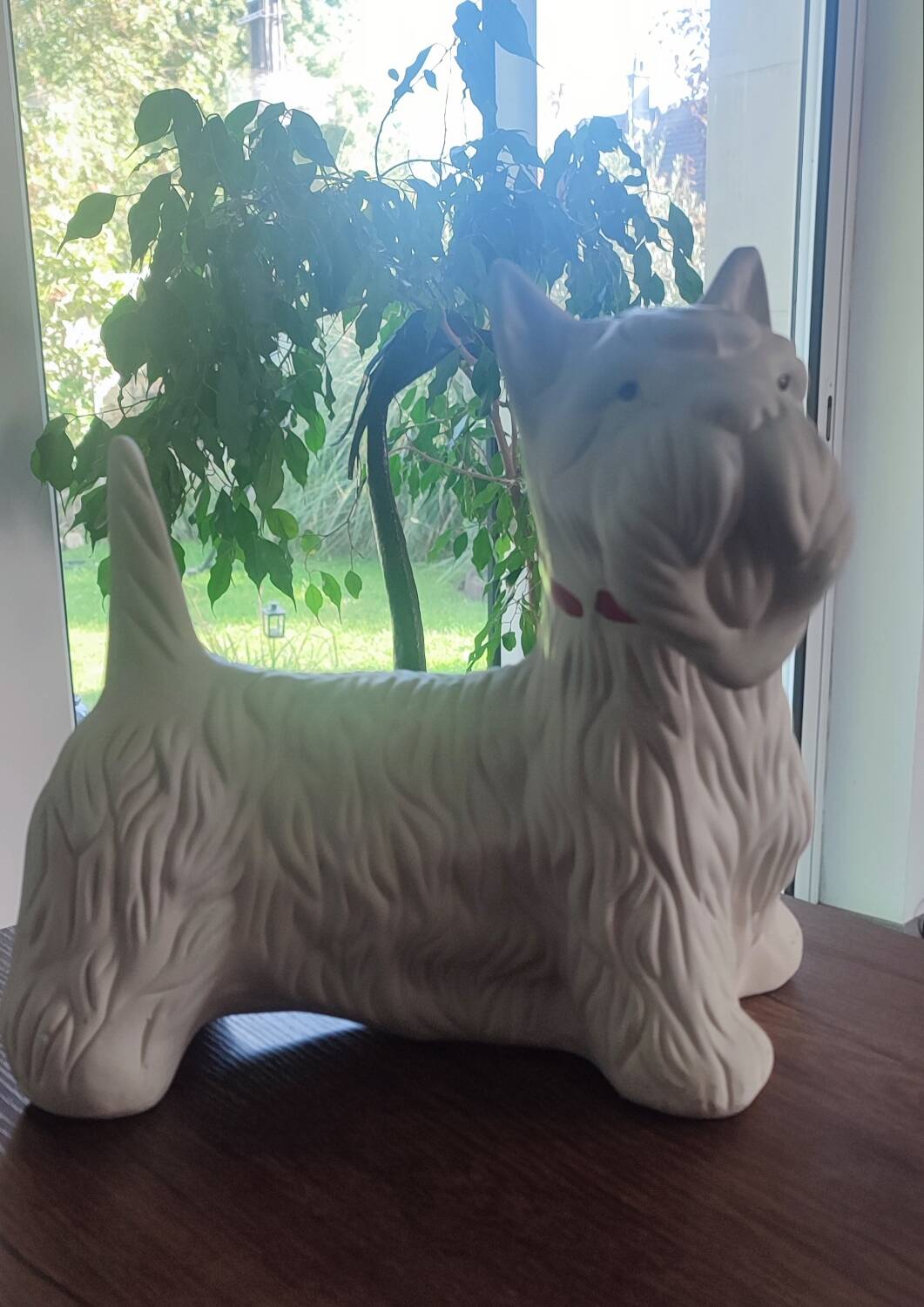Ceramic zoomorphic dog statue