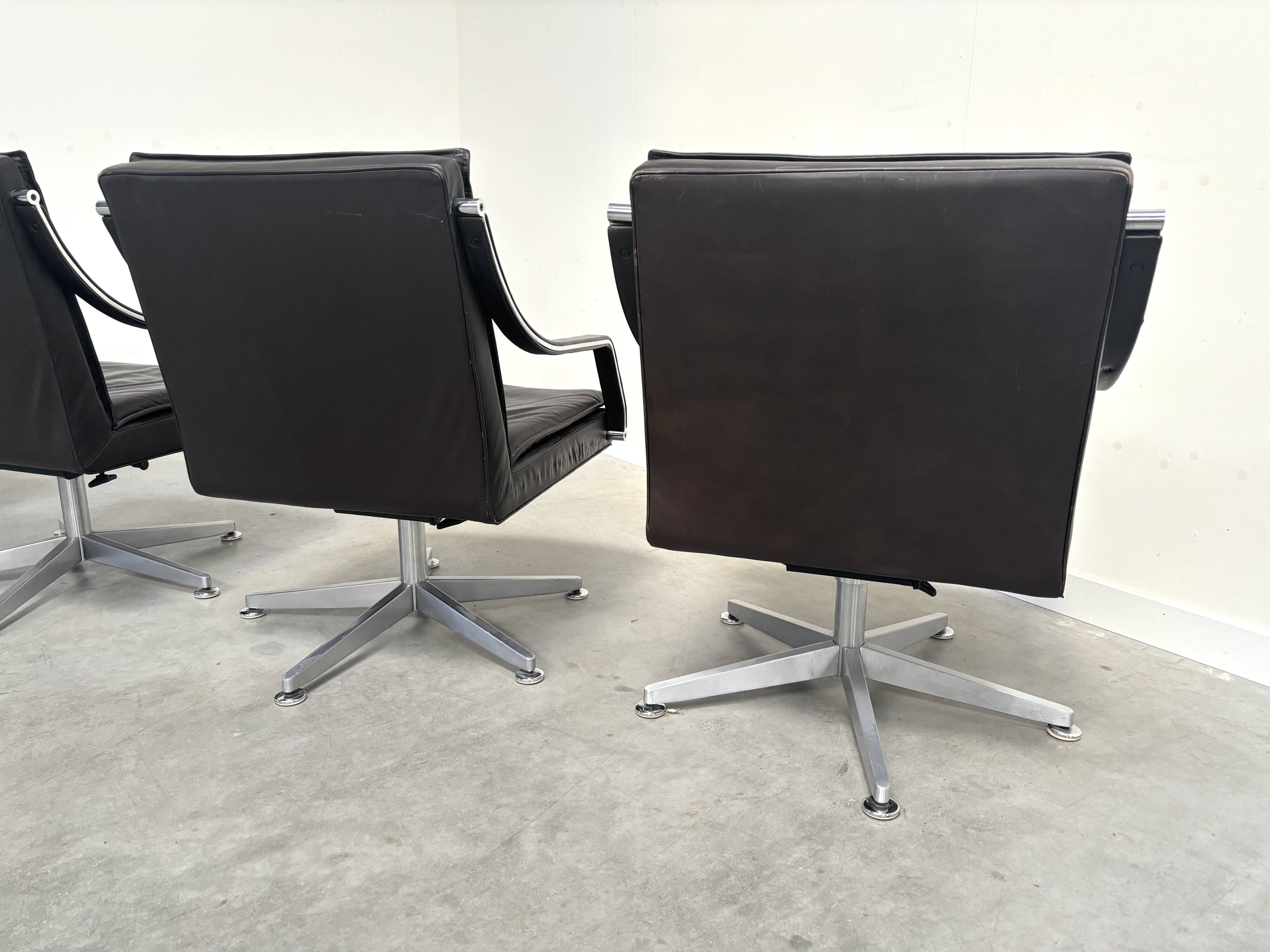 Chaises de conférence Walter Knoll, années 1980