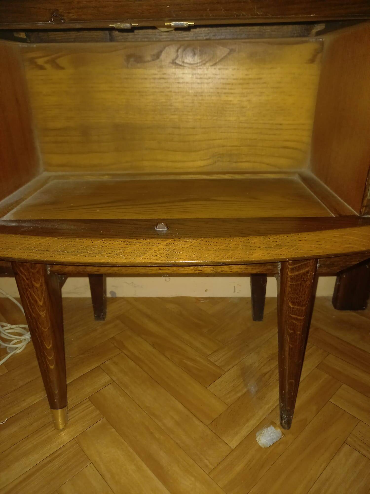 1950s bedside table with marble