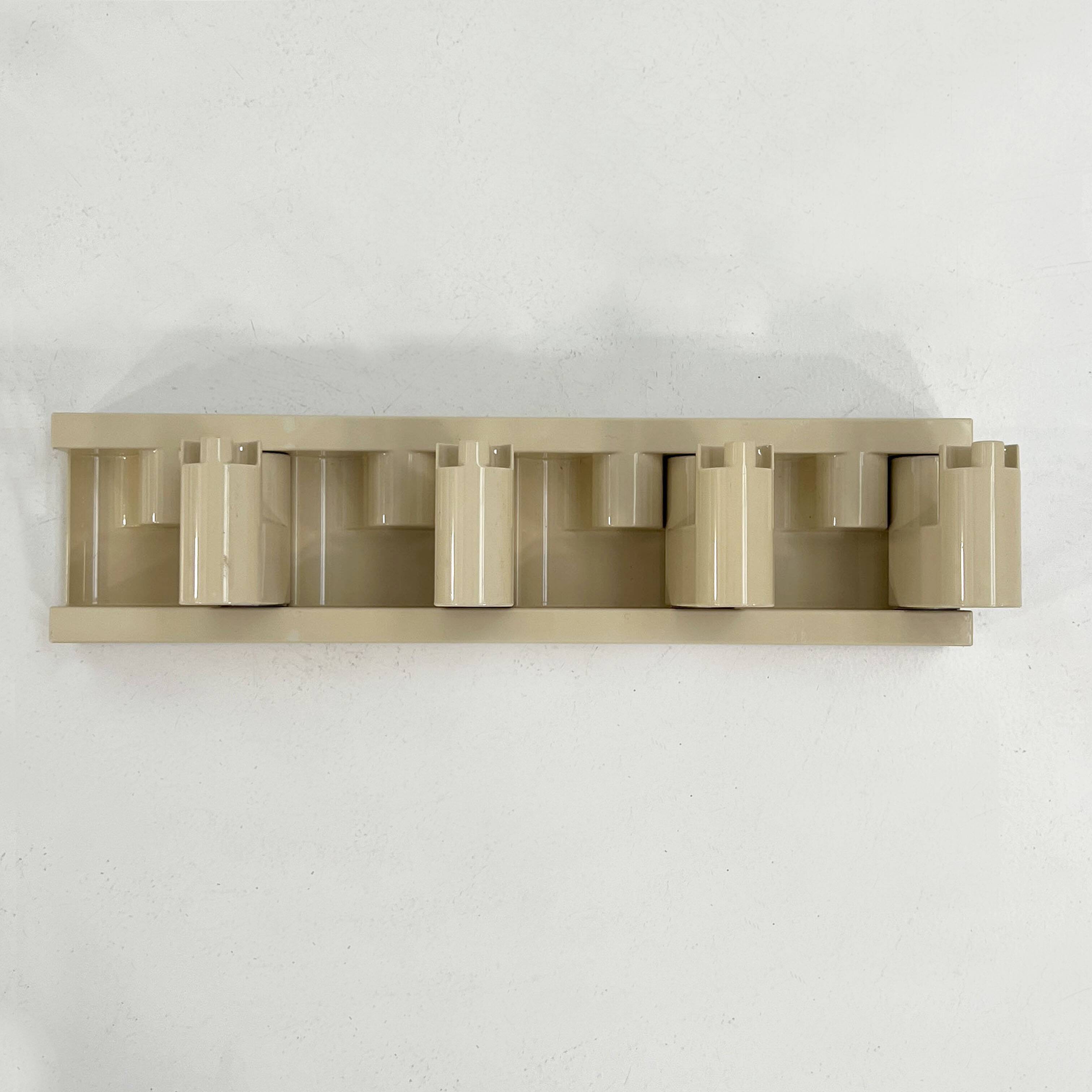 Wall-mounted coat rack Minivip white by Benanti & Brunori for Velca Legnano