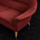 Vintage Mid-Century Scandinavian Modern 3-Seater Red Sofa