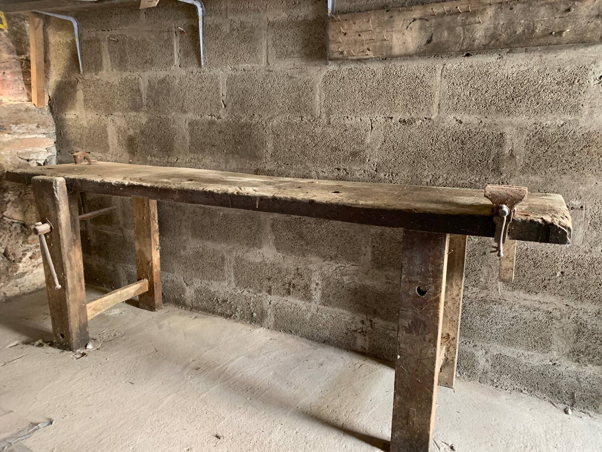 Solid wood workbench