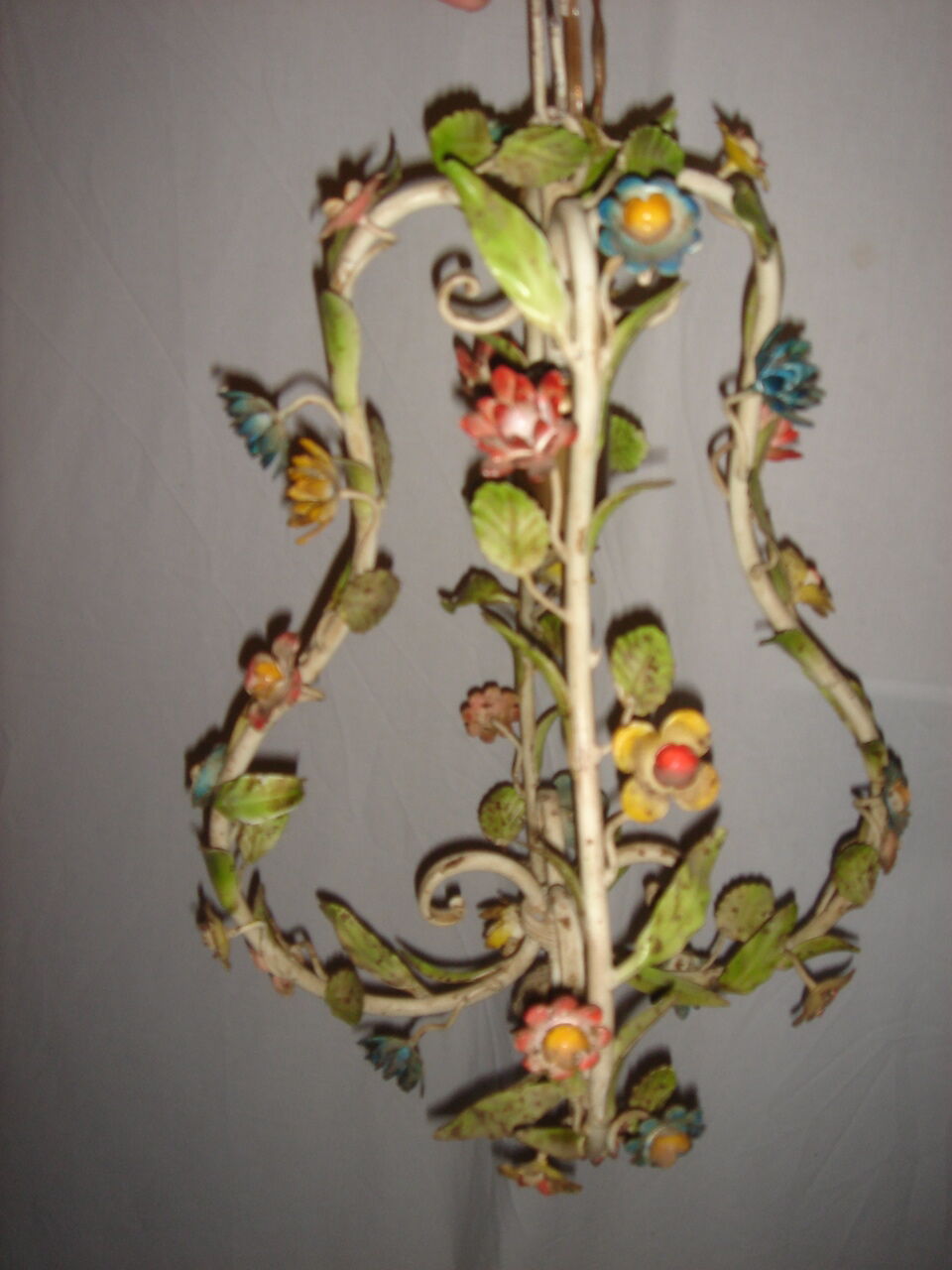 Painted metal chandelier Maison Firenze, Italy, 1970