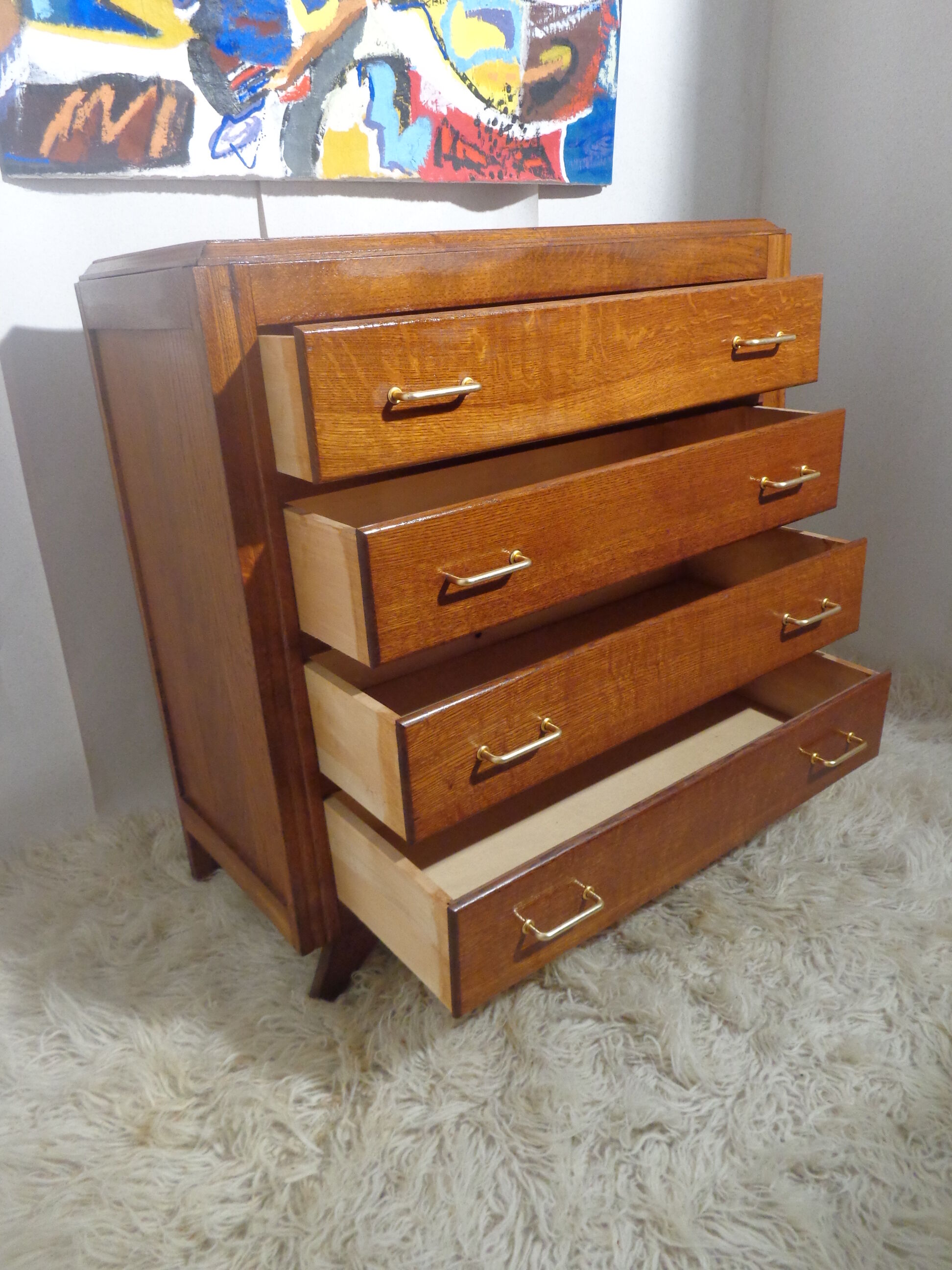 Vintage dresser from the 50s feet compass