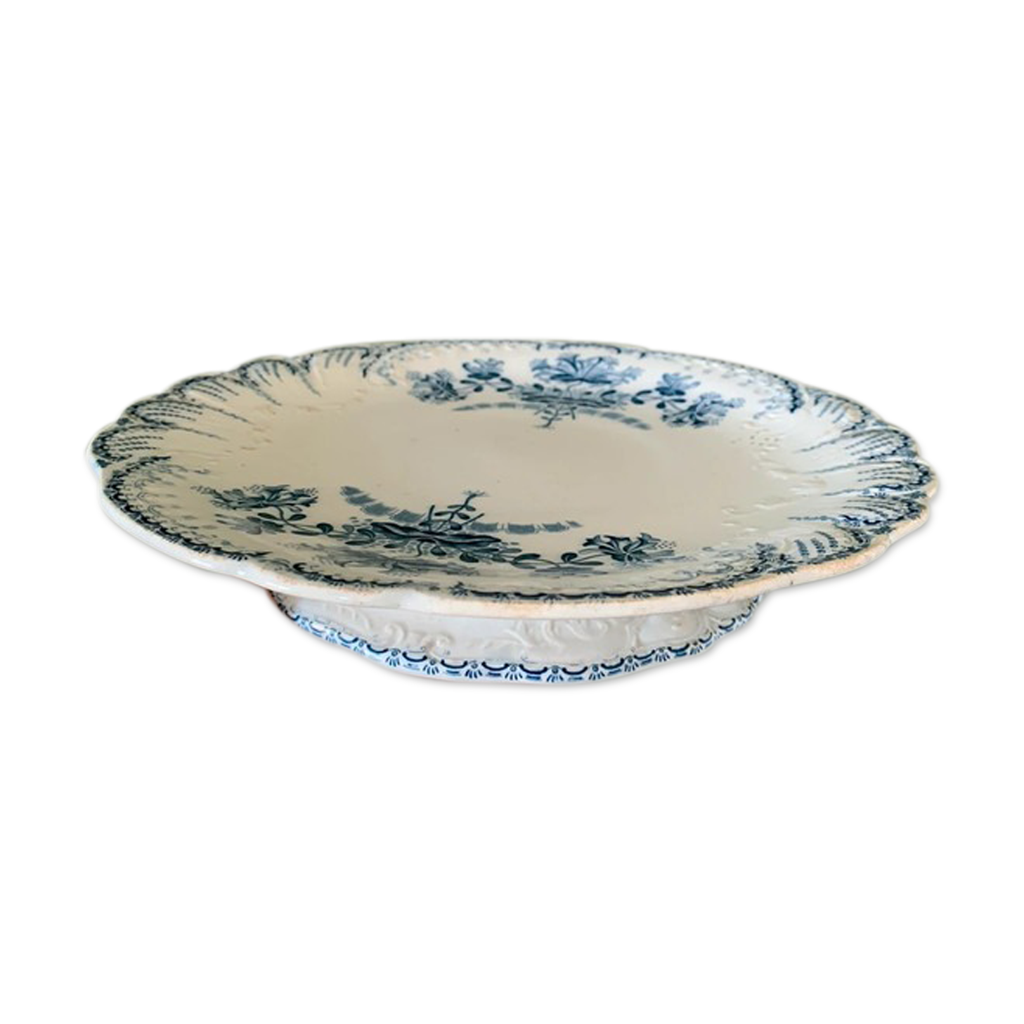 Plat compotier piedouche Terre de Fer
