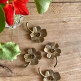 Set of 4 small vintage brass candlesticks/candle holders