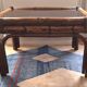 Bamboo and smoked glass coffee table,1960s