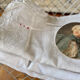 Drap ancien en lin chanvre brodé