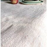 Antique Harvest Tablecloth in Pure Hemp Dyed Tea Rose