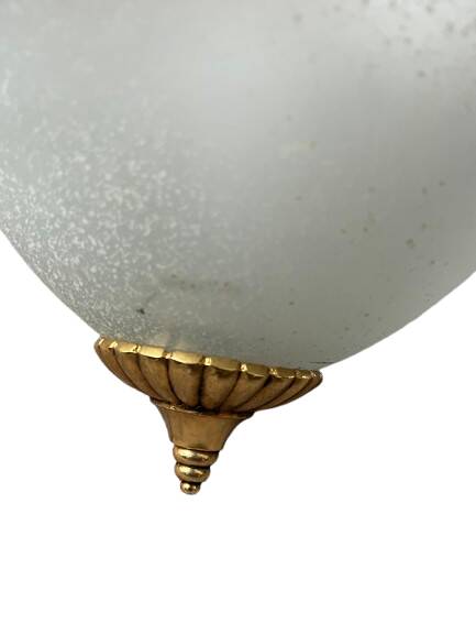 Glass and gold metal pendant light