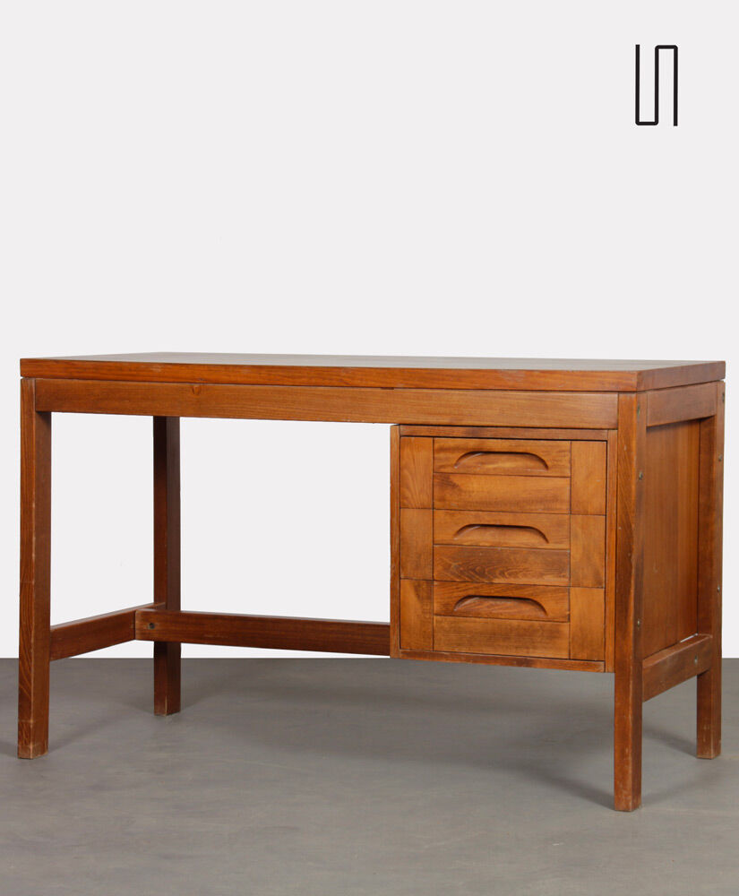 Vintage wooden desk from the 1970s