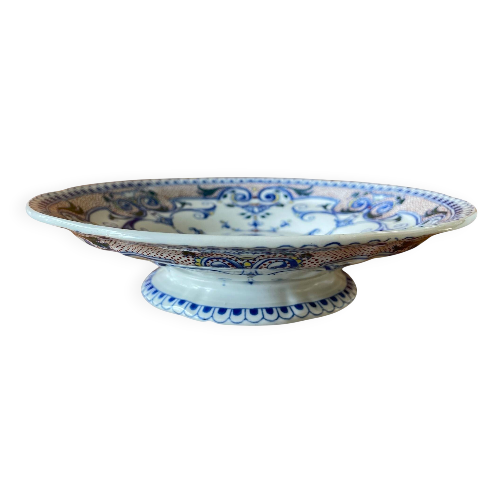 Antique Gien earthenware fruit bowl