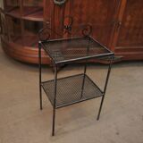 1940 perforated metal tray side table
