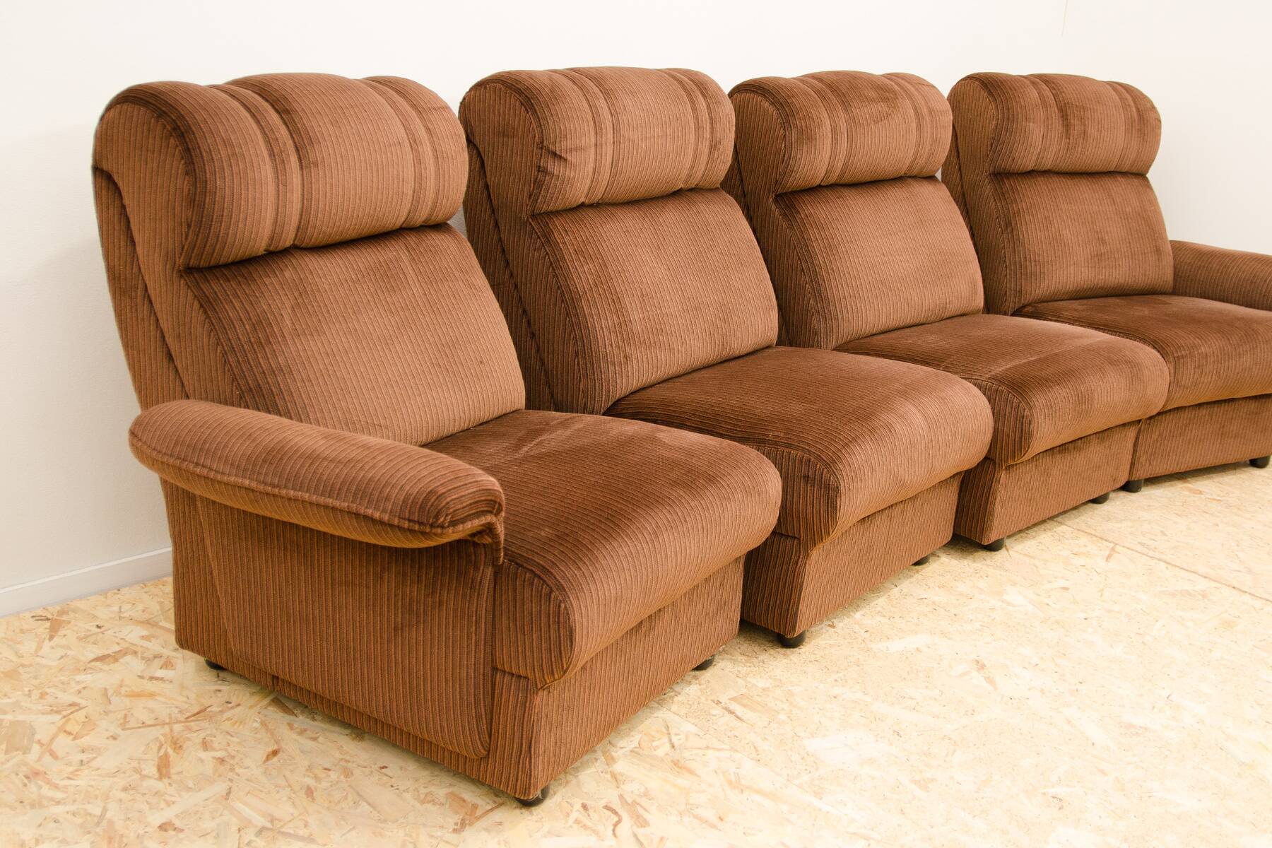 Canapé modulaire vintage, années 1980, Europe de l'Ouest