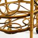 Italian Mid Century bar and serving trolley made of bamboo with wheels