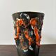 Vintage 1960s-70s ocean rock-style fat lava vase