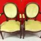 Pair of armchairs seats cabriolets medallions Louis XVI
