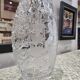 Cut crystal vase - ibex decoration, 20th century