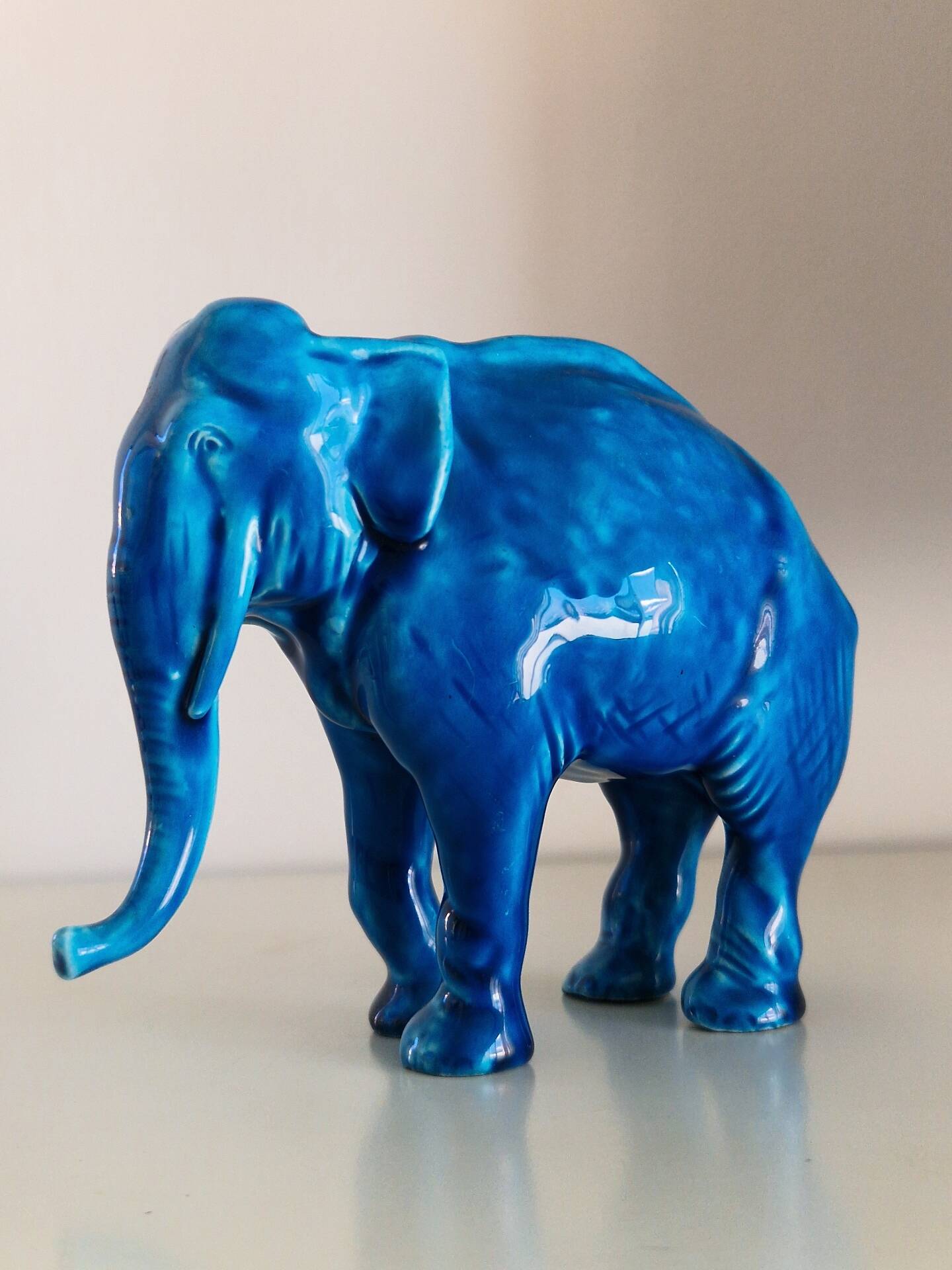 Art Deco elephant statue in ceramic by Paul Milet.