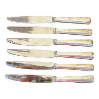 Series of six vintage table knives
