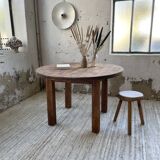 1950s round pine table with extensions