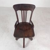 Oak desk chair, studio chair, height adjustable, 1930s