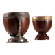 Tasses anciennes en noix de coco et argent, Europe du Nord, XIXe siècle