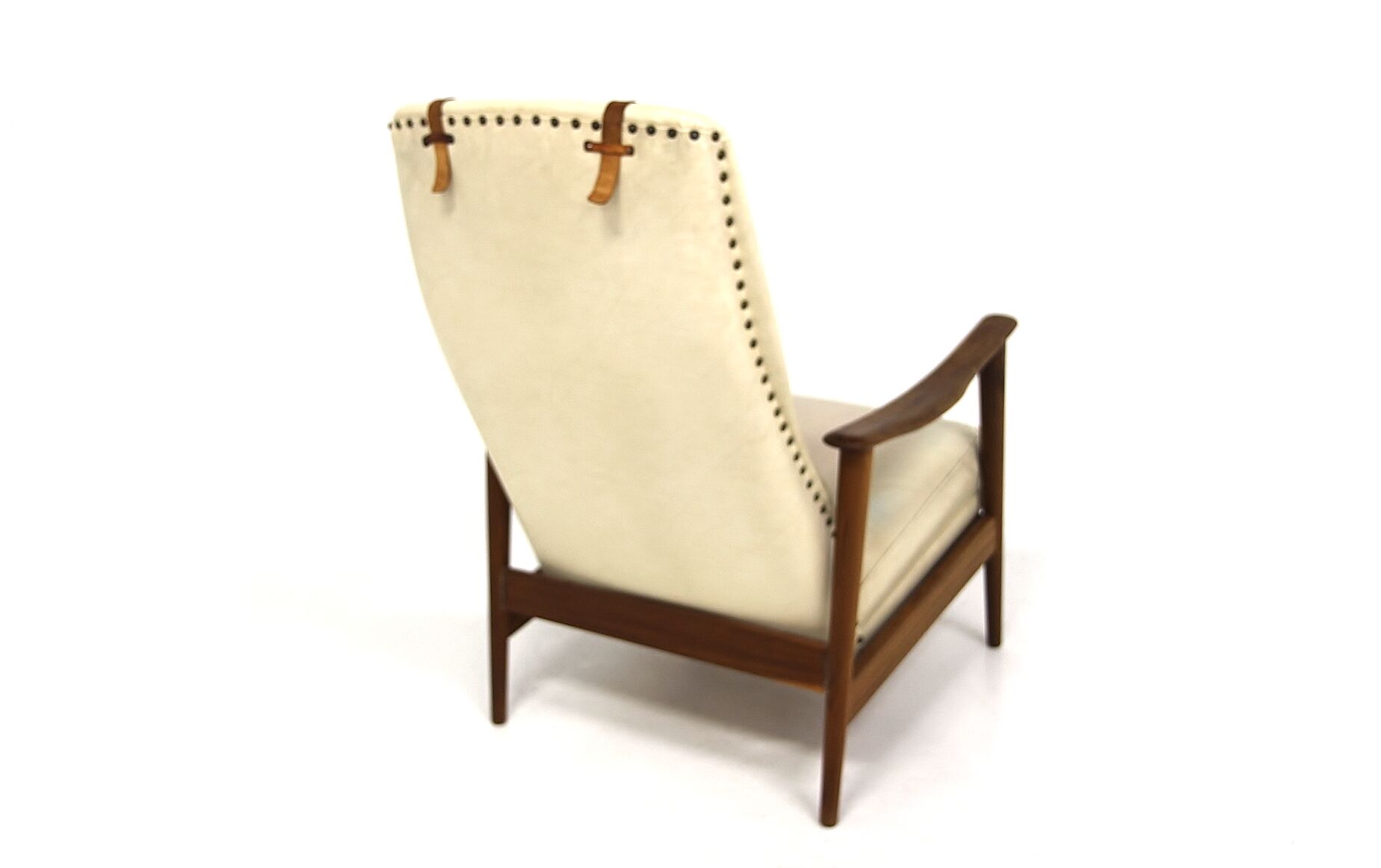 Scandinavian imitation leather armchair, Sweden, 1960