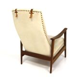 Scandinavian imitation leather armchair, Sweden, 1960