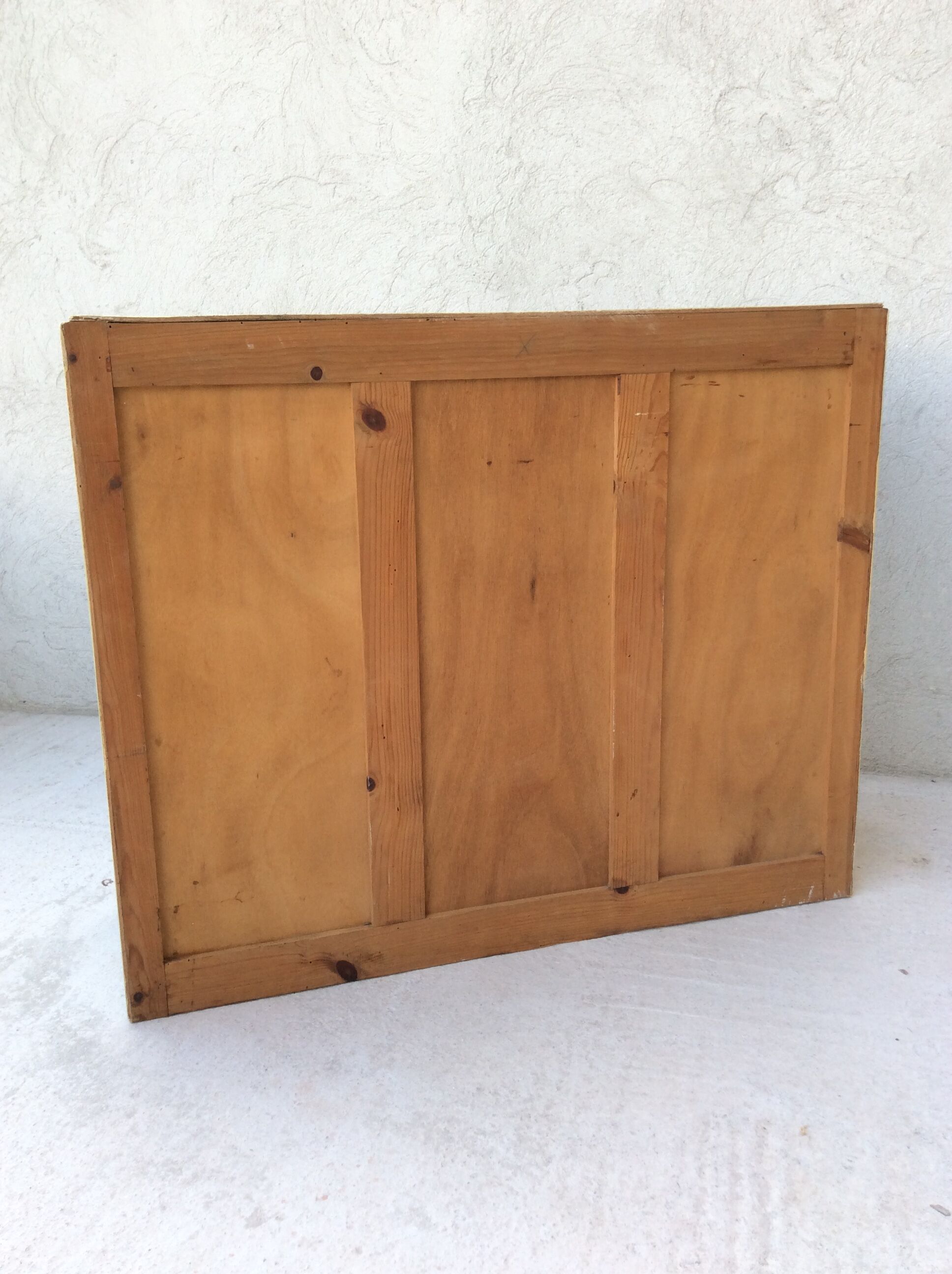 Top buffet glass doors 50s patinated almond green
